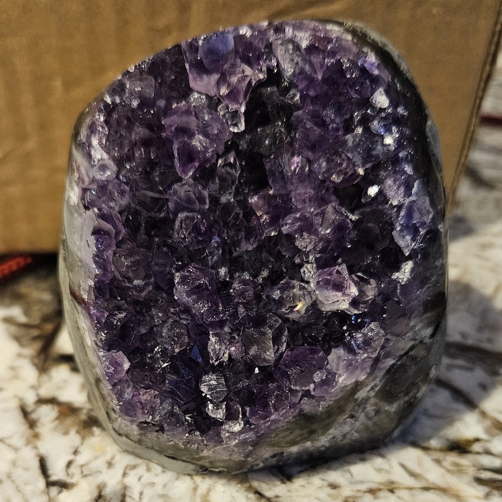 Amethyst Crystal Geode Home Accent - Picture 1 of 12